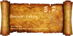 Becsár Petra névjegykártya